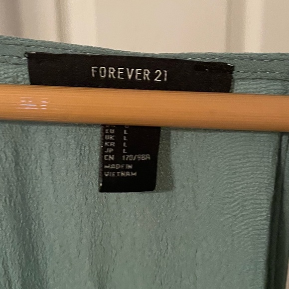 F21 Mint Blue Racerback Camisole Top - Picture 2 of 3